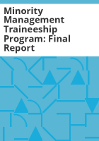 Minority_management_traineeship_program